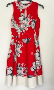Vestido floral rojo Select talla 12 - Imagen 1 de 6