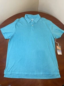 TRUE GRIT - HERREN XL - BLAU KURZARM POLOSHIRT NEU MIT ETIKETT - Bild 1 von 4