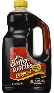 Mrs. Butterworth's original syrup, Thick-n-Rich!,64 fl oz Jug,pack of 2 - Picture 1 of 3