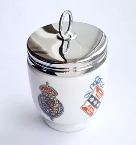 VINTAGE ROYAL WORCESTER PRINCE CHARLES & LADY DIANA EGG CODDLER OTTIME CONDIZIONI - Foto 1 di 5