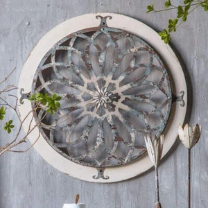 Mandala Round Medallion Metal Wall Art Hampton Panel Hanging Coastal Decor 63cm - Picture 1 of 5