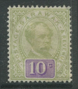 Sarawak 1891 10 cents green & violet unused no gum - Picture 1 of 1
