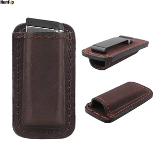 Tactical IWB OWB Genuine Leather Magazine Pouch for .380 Single Stack Pistol Mag - Picture 1 of 11