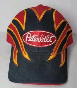 Hunter Peterbilt Adjustable Hat Flames/ Zig Zag Design Black Red Orange Yellow - Picture 1 of 7