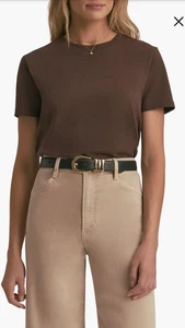 Neu mit Etikett Favorite Daughter The Favorite T-Shirt Bio-Baumwolle schokobraun Gr. L - Bild 1 von 5