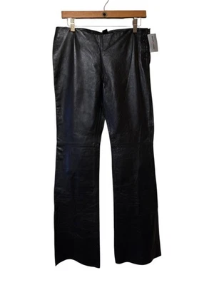 DKNY VINTAGE BOOT CUT LEATHER PANTS  JUNIORS SIZE 9 - Image 1 of 3