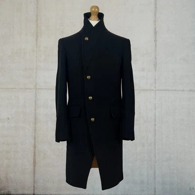 Pretty Green Black Label Wool Blend Double Breasted Peacoat Size Medium - Image 1 of 4