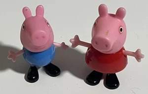 Hasbro Peppa Pig And George Pig Toy 2 Pack Pre-owned 2.5 “ - Picture 1 of 3