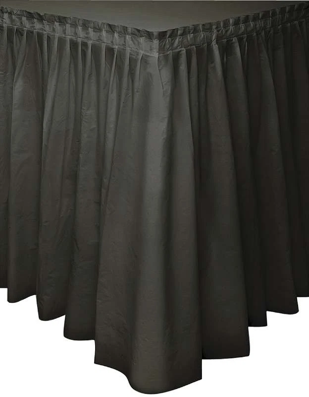 Falda de mesa de plástico 14'X29" negra Foto 1 de 1