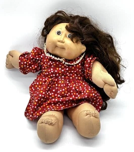 Cabbage Patch Kids Girl Vintage 1986 Brown Eyes Brown Hair w/Outfit NEEDS TLC - Bild 1 von 12
