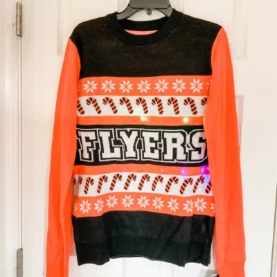 Suéter LED NUEVO CON ETIQUETAS NHL Philly Flyers Iluminado Foto 1 de 4