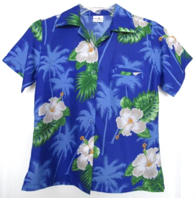 Camisa Hawaiana Para Mujer King Kameha Floral Tropical Talla XS USADA EN EXCELENTE ESTADO Foto 1 de 4