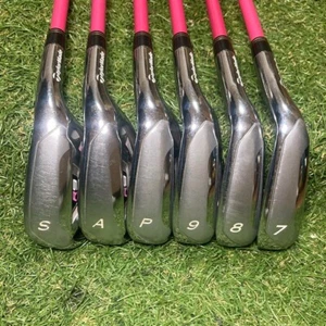 Ladies TaylorMade R9 SUPER MAX Iron Set of 6 7-SW REAX SUPERMAX45 Graphite L USE - Picture 1 of 10