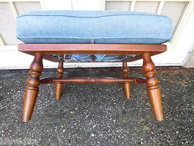 Footrest French Country Foot Stool Hollywood Regency Cottage Colonial Farm house - Image 1 of 4