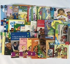 30 Children’s Learn to Read Books Homeschool Mixed Level Bundle Used Ex-School - Picture 1 of 6