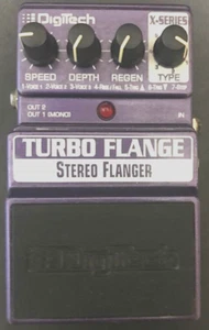 DigiTech X-Series Turbo Flange Stereo Flanger Effects Pedal Used Tested - Picture 1 of 6
