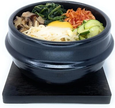 Jovely 32oz Cocina Coreana Premium Olla Cerámica Mediana Coreana Piedra Cuenco Foto 1 de 4