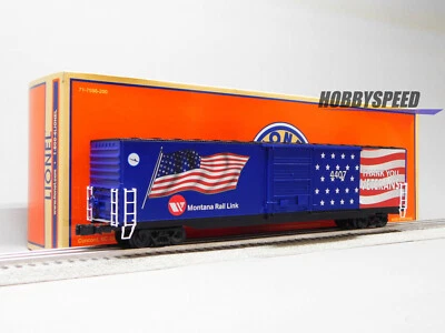 LIONEL MONTANA RAIL LINK ILLUMINATED FLAG VETERANS BOXCAR O GAUGE 2226860 NEW - Image 1 of 4