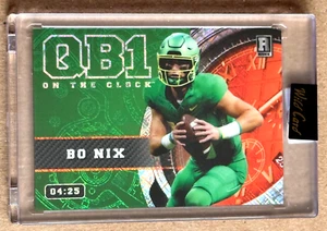BO NIX 2023 WILD CARD QB1 ON THE CLOCK SILVER SPARKLE COLOR MATCH RC # 04/25 - Picture 1 of 3