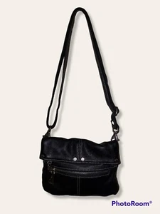 TIGNANELLO schwarze Leder Umhängetasche Handtasche Schultertasche, klein, in einwandfreiem Zustand - Bild 1 von 12