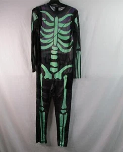 Fortnite Skull Trooper Costume Boys Medium 8-10 Jumpsuit Only Glows In Dark New - Picture 1 of 11
