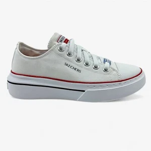 Skechers Cordova Classic New Standard White Navy Red Womens Court Sneaker - Picture 1 of 6