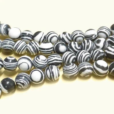 Glasperlen rund ca. 6 mm Stein-Imitat ca. 64 Perlen Spacer nenad-design R061 - Bild 1 von 4