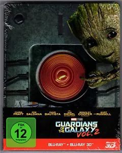GUARDIANS OF THE GALAXY VOL.2 3D & 2D 2-DISC BLU-RAY STEELBOOK NEU & OVP SEALED - Bild 1 von 2