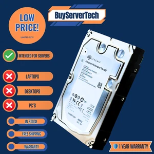 Seagate ST4000NM0031 4TB 10K RPM 12Gb/s SAS 3.5" HDD | 4Kn | 0 Hours | 1YR - Picture 1 of 4