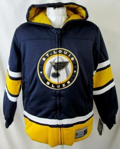 St Louis Blues Youth X-Large (20) Full Zip Hooded Jersey Style Jacket ASLB 25 - Picture 1 of 8