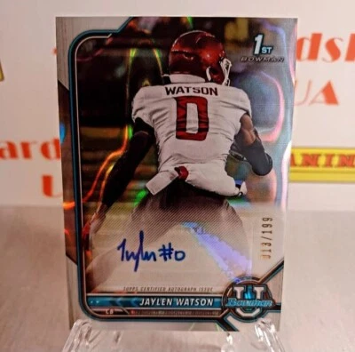 Topps Chrome Bowman 1st Edition 2021-22 Jaylen Watson Auto Lava /199 - Image 1 of 2