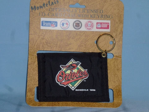 BALTIMORE ORIOLES  Nylon I.D. CARD CASE with KEYRING  Lot of 3  NEW!  by Rico Cover