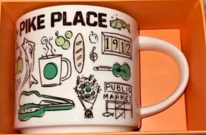BRAND NEW Starbucks Pike Place Market Been There Collection Coffee Mug Pin Drop - Picture 1 of 2