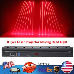 DJ laser Light 8-Eye RedBeam Bar Moving Head Stage Lazer Lighting Disco Club - Picture 1 of 15