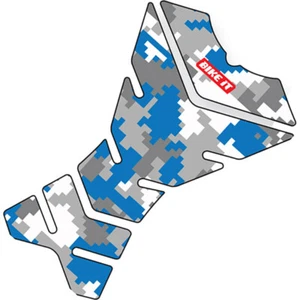 Premium Motorcycle Motorbike Petrol Tank Protector Urban Spine - Camo Blue - Picture 1 of 1