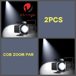 2pc/COB Zoom Par Warm White Cool White 2in1 Face Light LED 200W Spot Light - Picture 1 of 12