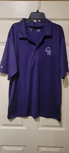 Camisa polo de golf para hombre Colorado Rockies púrpura Antigua L grande - Imagen 1 de 4