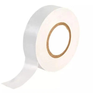 5x Carretes de Cinta de PVC BLANCO, ignífugo, 0,15 mm x 19 mm x 33 m, 600 V 80 ° C BS3924 - Imagen 1 de 1