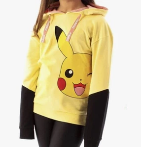 POKÉMON PIKACHU  Nintendo ✨Adorable Kids Hoody 7/8 Years Yellow - Picture 1 of 7