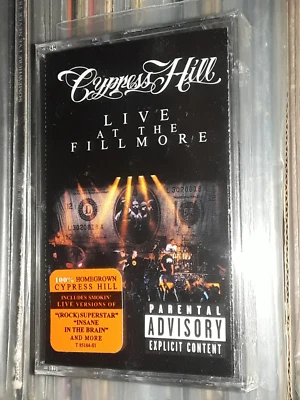 CYPRESS HILL LIVE FILLMORE PA CASSETTE 2000 SONY USA EDITION HYPE STICKER SEALED - Image 1 of 4