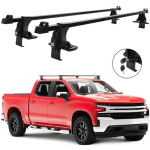 54" Top Roof Rack Cross Bar Luggage Carrier W/Lock For Chevy Silverado 1500 2500 - Picture 1 of 11