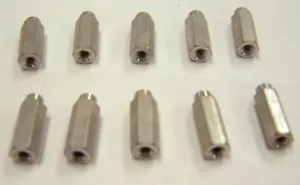 10 Keystone 1759-2 Swage 6-32 Threaded Brass Hex .625" H x .25" D Standoffs - Picture 1 of 4