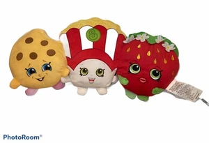 Large SHOPKINS 25” Connected Cookie Popcorn Strawberry Plush Pillow Toy - Picture 1 of 12