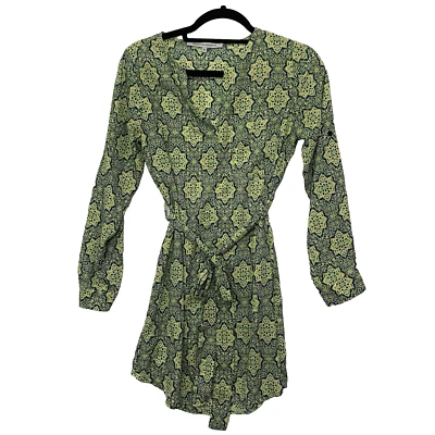 Vestido/Túnica Collective Concepts Mujer Verde Semi Transparente Corbata Cintura Bolsillos Talla XS Foto 1 de 4