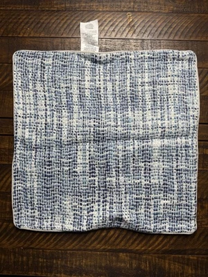 Funda de almohada lisa texturizada Pottery Barn - Villa - Azul/Marfil - 22x22 nueva leer Foto 1 de 3