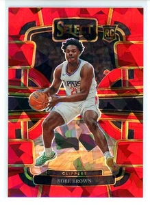 Kobe Brown 2023-24 Select Concourse #79 Clippers ROOKIE Prizm RED CRACKED ICE - Picture 1 of 2