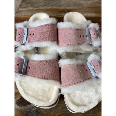 Zapatillas Birkenstock Arizona forradas de piel de oveja rosa gamuza EU 39 US 8-8.5 Foto 1 de 4