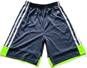 Adidas Shorts Boy’s Size 7 Athletic Pull-on Gray White Stripe Logo Shorts - Picture 1 of 6