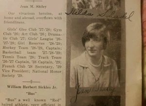 1932 GOLD MEDAL HIGH JUMPER JEAN SHILEY SENIOR HIGH SCHOOL YEARBOOK SIGNED!!! - Picture 1 of 9