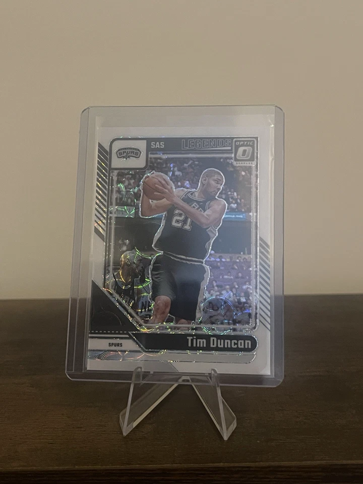 2024-24 Don Russ Optic Tim Duncan White Scope /15 Spurs SSP - Image 1 of 2
